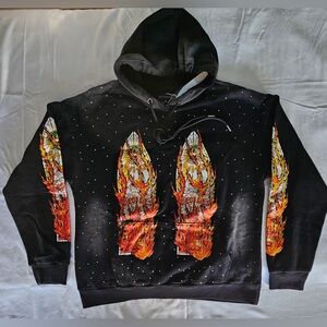 Who Decides War Black Graphic Hoodie